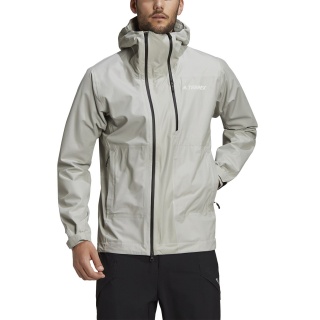 adidas Funktionsjacke Terrex Primeknit (wasserdicht) hellgrau Herren